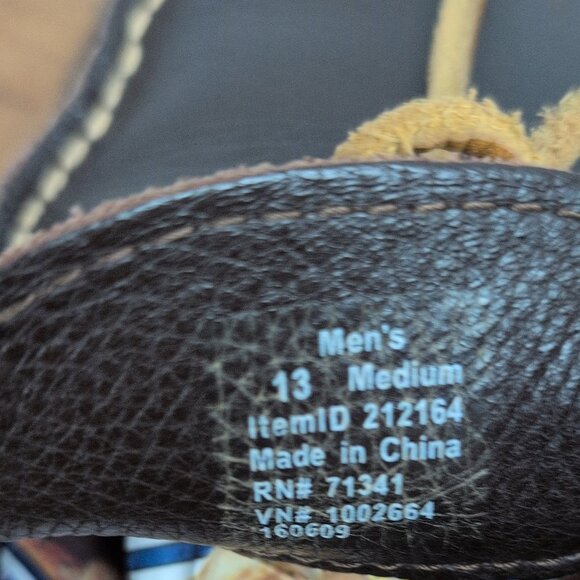 Men's LL Bean Flannel Lined handsewn Slippers Size 13 - Picture 2 of 7